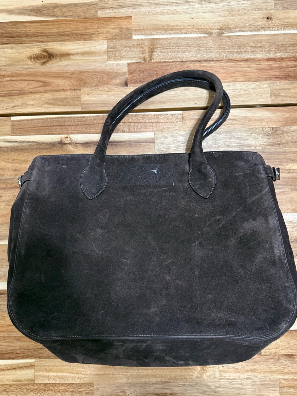 Reformation Oversized Patrizia Bag in Chocolate Brown Boss Suede Purse $598 - Picture 12 of 12